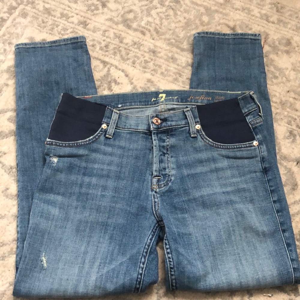 Maternity Seven For All Mankind boyfriend fit Jean
